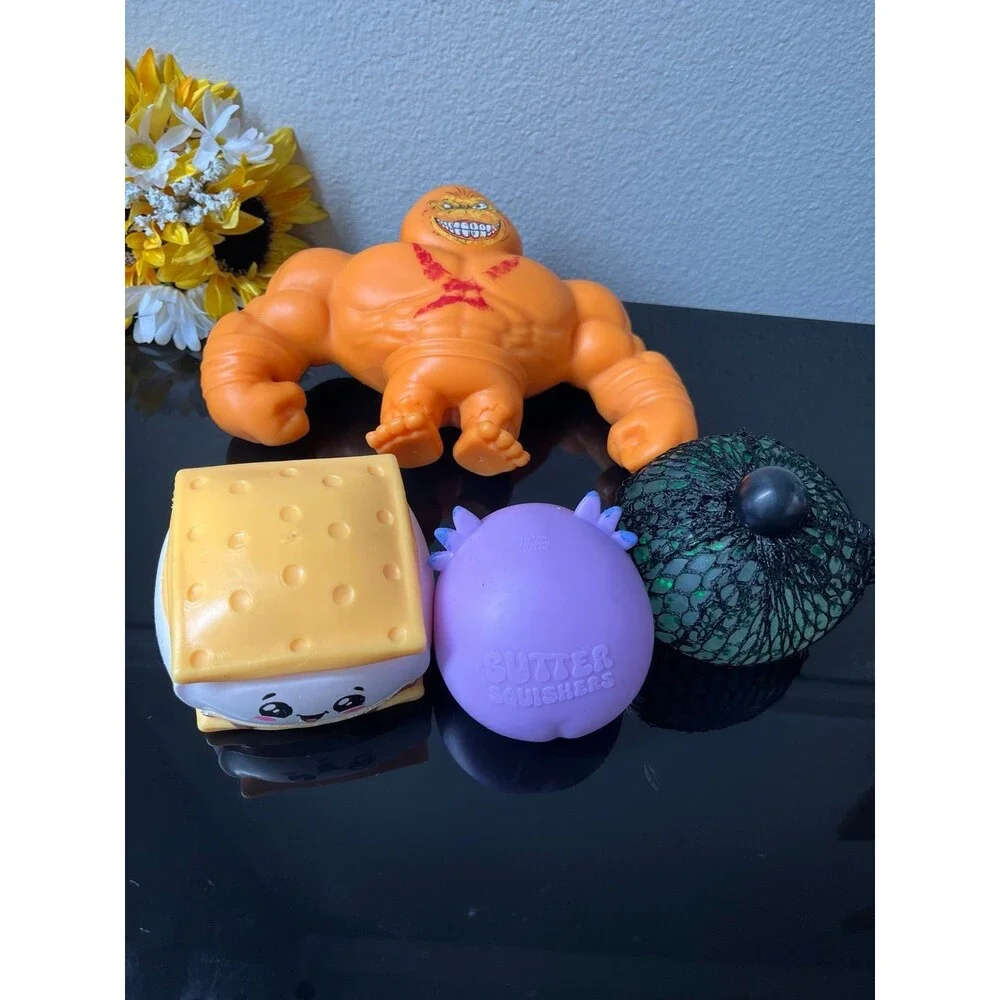 Fidget Toys Sensory Lot ZURU Smashers Orange Gorilla Butter Squisher Smores